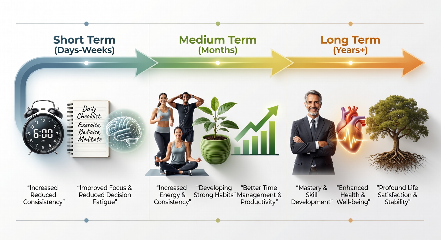 Long-term benefits of building routines