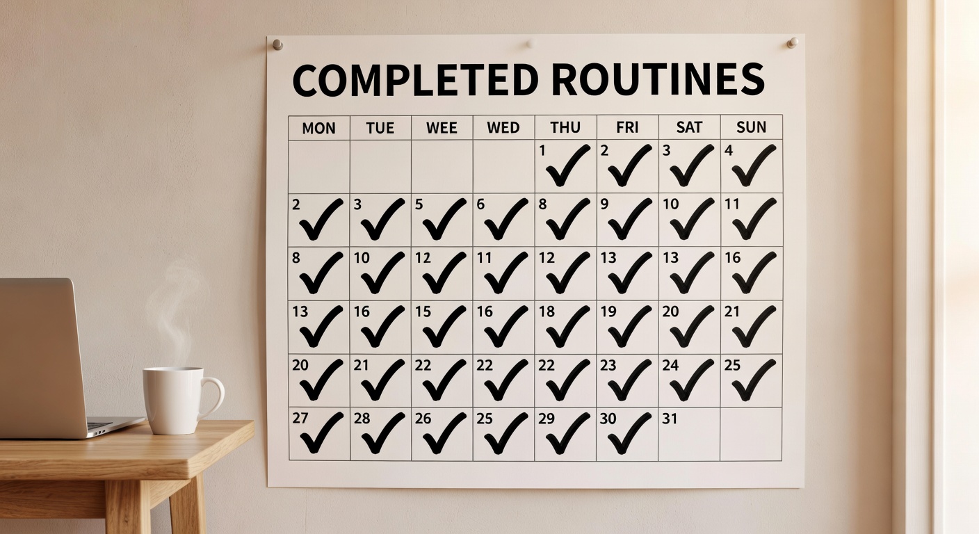 Weekly habit tracker calendar